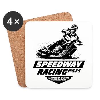 Speedway - Moto Speedway - Dessous de verre (lot de 4) - blanc - Devant