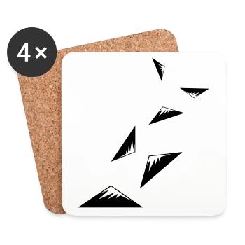 Mountains Symbol - Coasters (set of 4) - white - Front