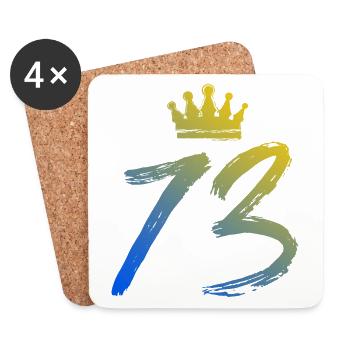 73 Crown figure - Coasters (set of 4) - white - Front
