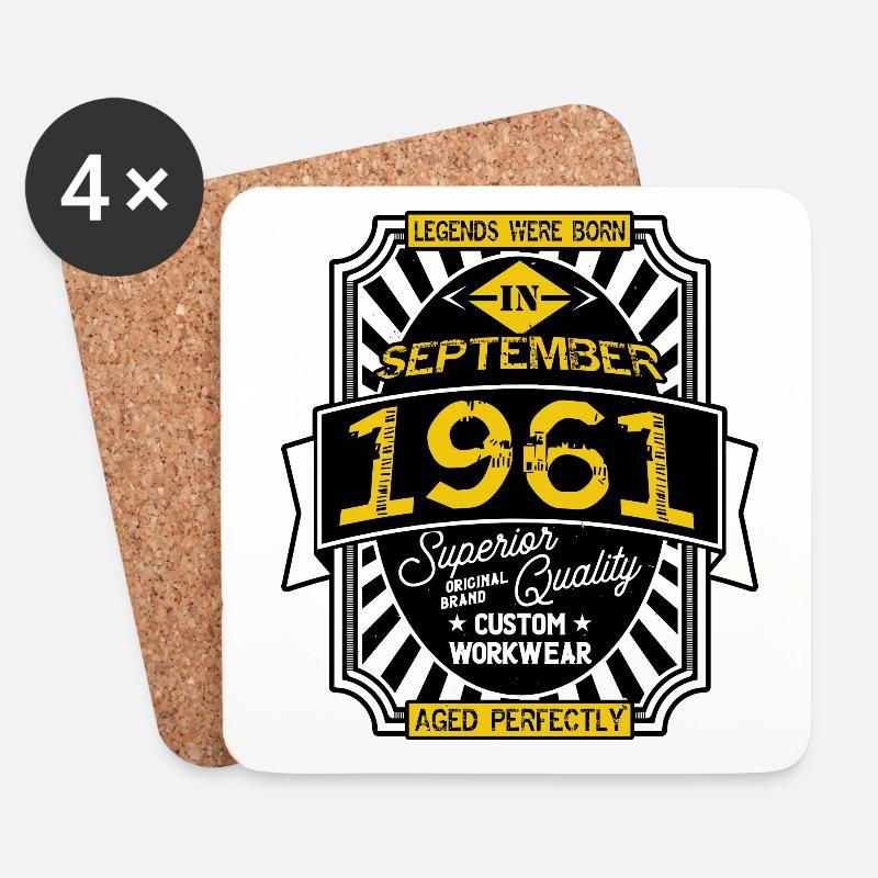 1961 SEPTEMBER - Coasters (set of 4) - white