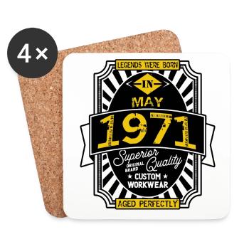 1971 MAY - Coasters (set of 4) - white - Front