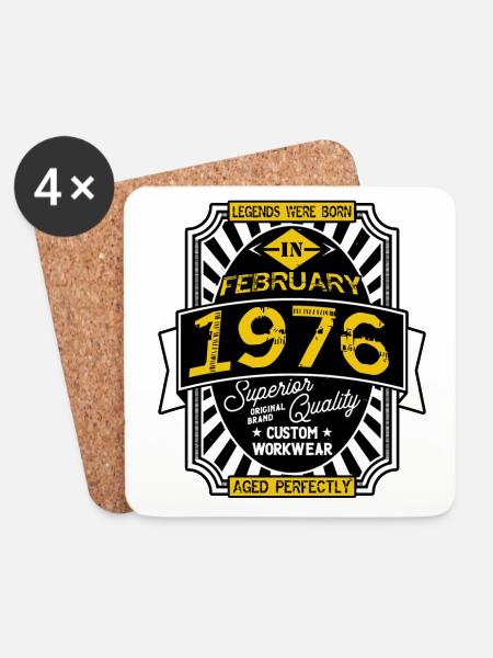 1976 FEBRUARY - Coasters (set of 4) - white