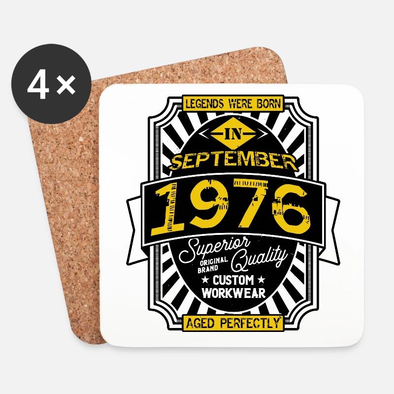 1976 SEPTEMBER - Coasters (set of 4) - white