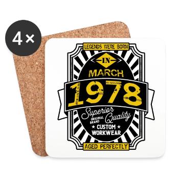 1978 MARCH - Coasters (set of 4) - white - Front