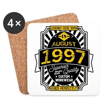 1997 AUGUST - Coasters (set of 4) - white - Front
