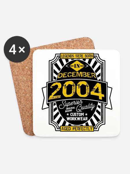 2004 DECEMBER - Coasters (set of 4) - white