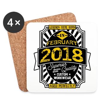 2018 FEBRUARY - Coasters (set of 4) - white - Front