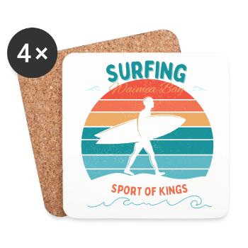 Surfing- Sport of Kings - Untersetzer (4er-Set) - Weiß - Vorne