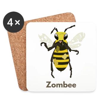 Zombee - Dessous de verre (lot de 4) - blanc - Devant