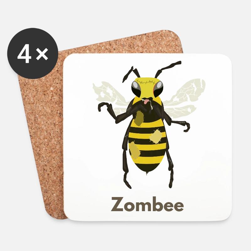 Zombee - Untersetzer (4er-Set) - Weiß