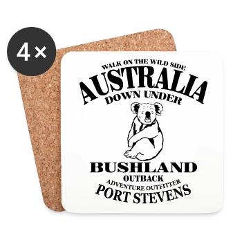 Koala - Australia - Australien - Untersetzer (4er-Set) - Weiß - Vorne