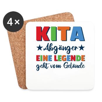 Maternelle Adieu bonjour l’école, je suis prêt ! - Dessous de verre (lot de 4) - blanc - Devant
