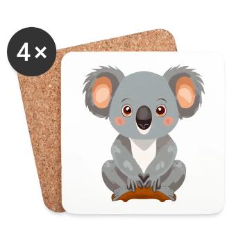Koala - Coasters (set of 4) - white - Front