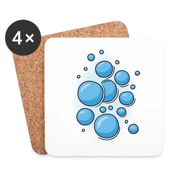 Bubbles - Coasters (set of 4) - white - Front