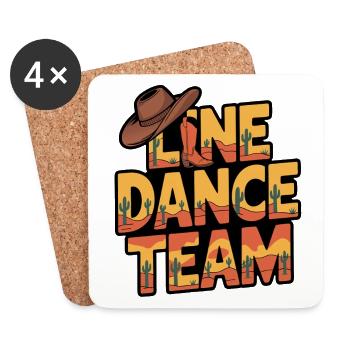 Groupe de danse en ligne Danse familiale en équipe - Dessous de verre (lot de 4) - blanc - Devant