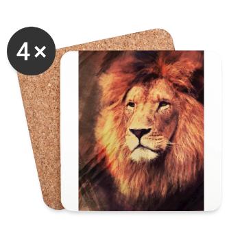 Lion - Coasters (set of 4) - white - Front