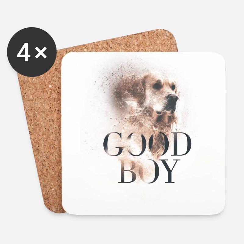 Good Boy Labrador Golden Retriver - Untersetzer (4er-Set) - Weiß