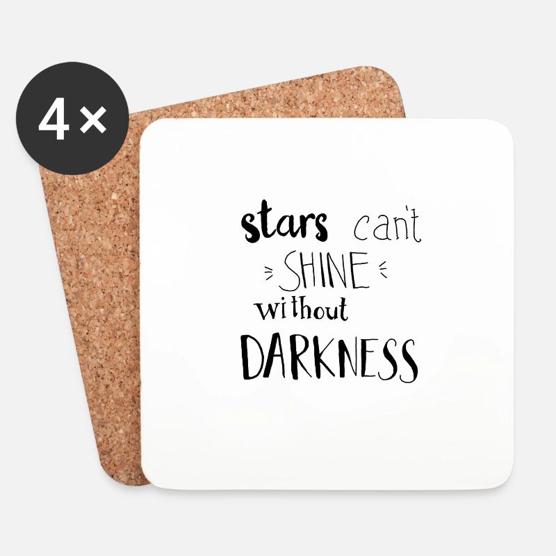 Stars can´t shine without darkness - Untersetzer (4er-Set) - Weiß