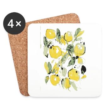 Mirabelle Fruits - Coasters (set of 4) - white - Front