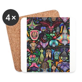 shrugbug - Coasters (set of 4) - white - Front