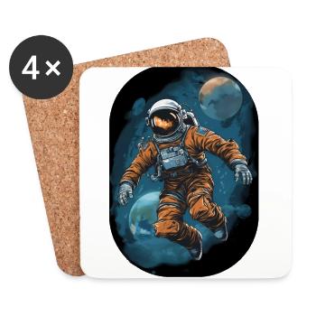 Space Man - Coasters (set of 4) - white - Front