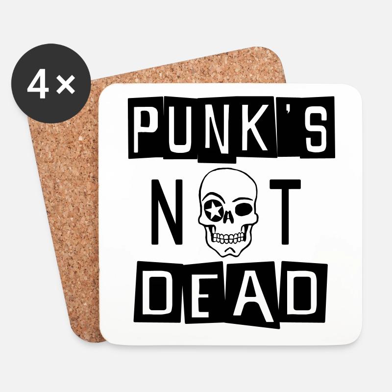 PUNK ist nicht tot - Untersetzer (4er-Set) - Weiß