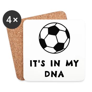 Football: C’est dans mon ADN - Dessous de verre (lot de 4) - blanc - Devant