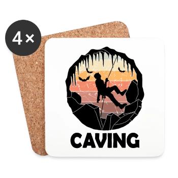 Spéléologie - Cave Explorer Spéléologie - Dessous de verre (lot de 4) - blanc - Devant