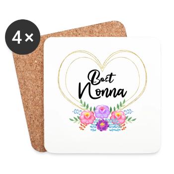 Best Nonna Best Grandma Italian Grandma Swiss Grandma - Coasters (set of 4) - white - Front