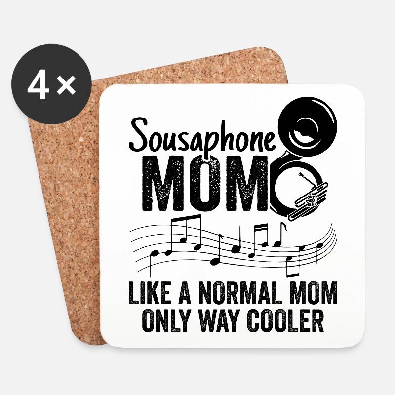 Sousaphon Mama Blasmusik Orchester Blaskapelle - Untersetzer (4er-Set) - Weiß