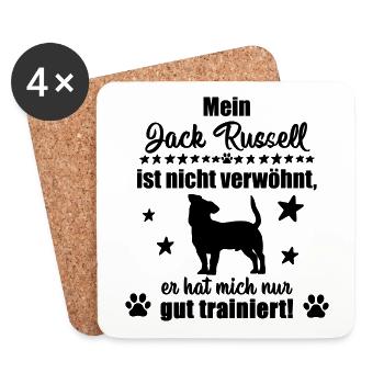 Jack Russell - witziges Statement! - Untersetzer (4er-Set) - Weiß - Vorne