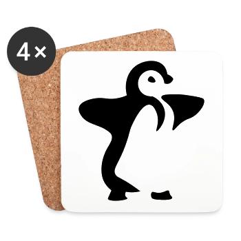 Bébé pingouin - bébé pingouin - Dessous de verre (lot de 4) - blanc - Devant