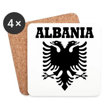 Albanien - Untersetzer (4er-Set) - Weiß - Vorne