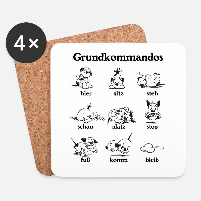 Kommandos1 2 - Untersetzer (4er-Set) - Weiß