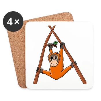 Rimba Affenstark - Untersetzer (4er-Set) - Weiß - Vorne
