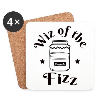 Wiz of the Fizz - Untersetzer (4er-Set) - Weiß - Vorne