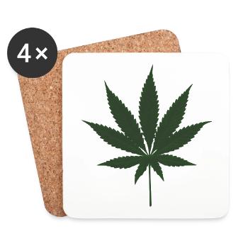 marijuana - Coasters (set of 4) - white - Front