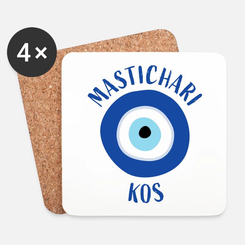 Nazar - Mastichari Kos - Untersetzer (4er-Set) - Weiß