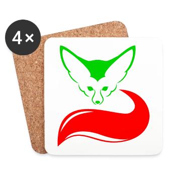 The Fennec - Coasters (set of 4) - white - Front