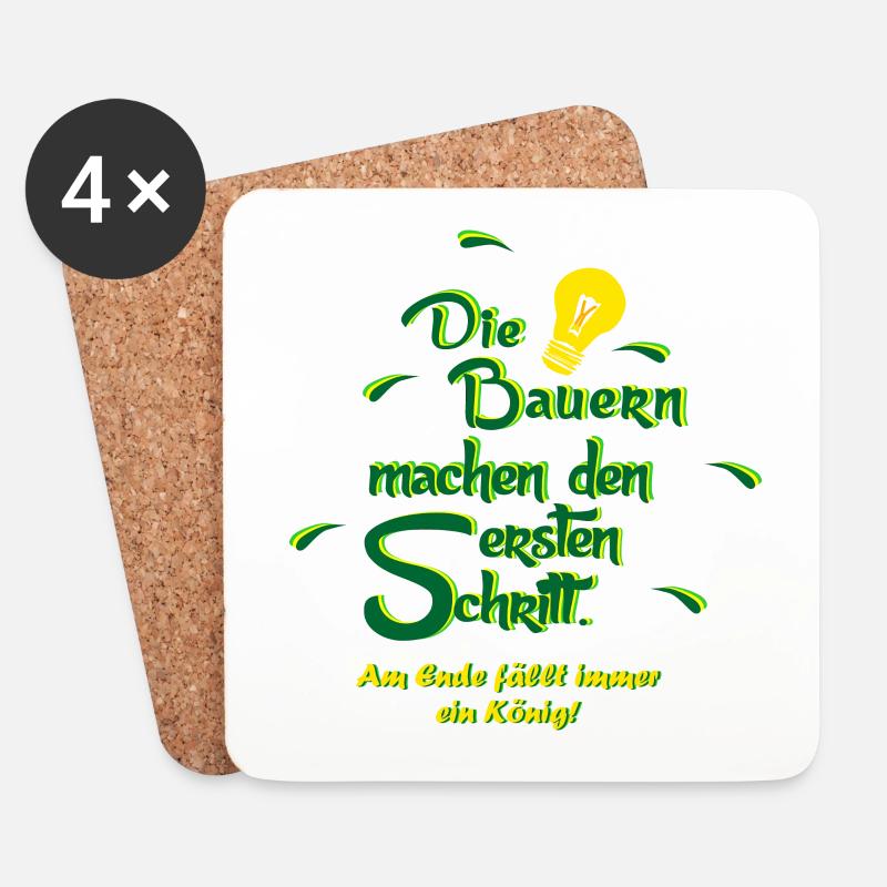 Bauer Bauern Landwirtschaft Traktoren - Untersetzer (4er-Set) - Weiß