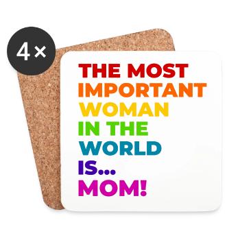 MOM - Coasters (set of 4) - white - Front