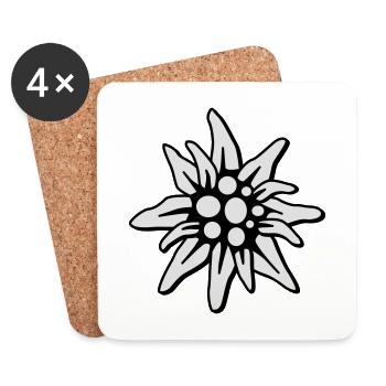 Edelweiss - Coasters (set of 4) - white - Front