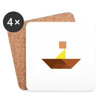 Fischer - Tangram - Untersetzer (4er-Set) - Weiß - Vorne
