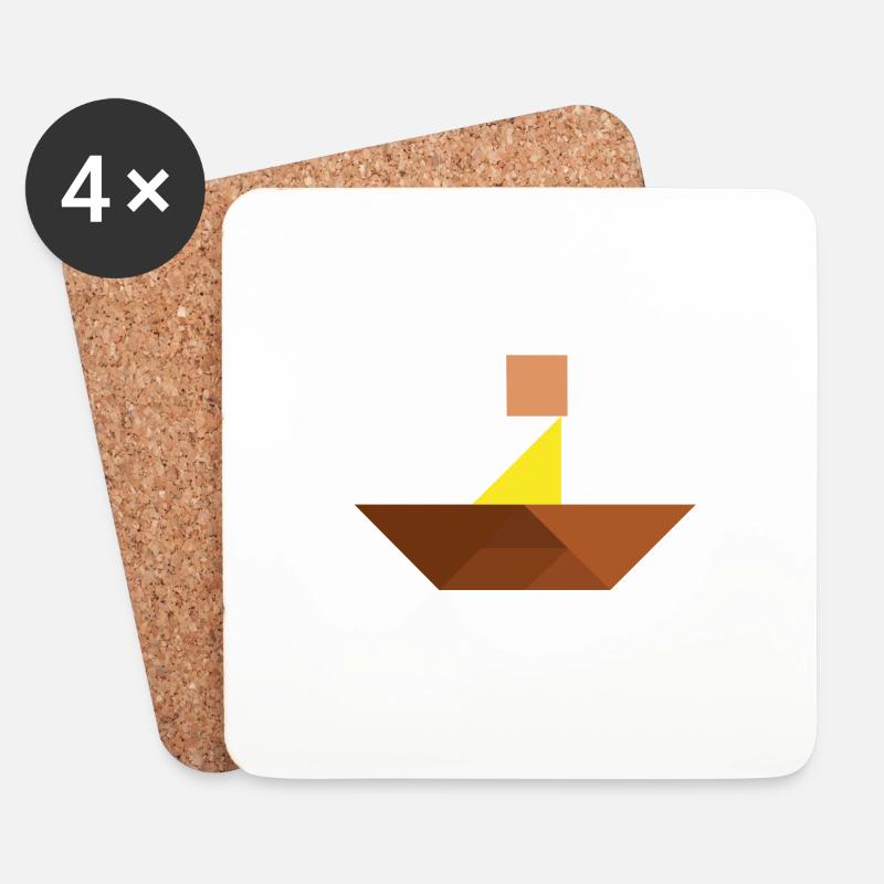 Fischer - Tangram - Coasters (set of 4) - white