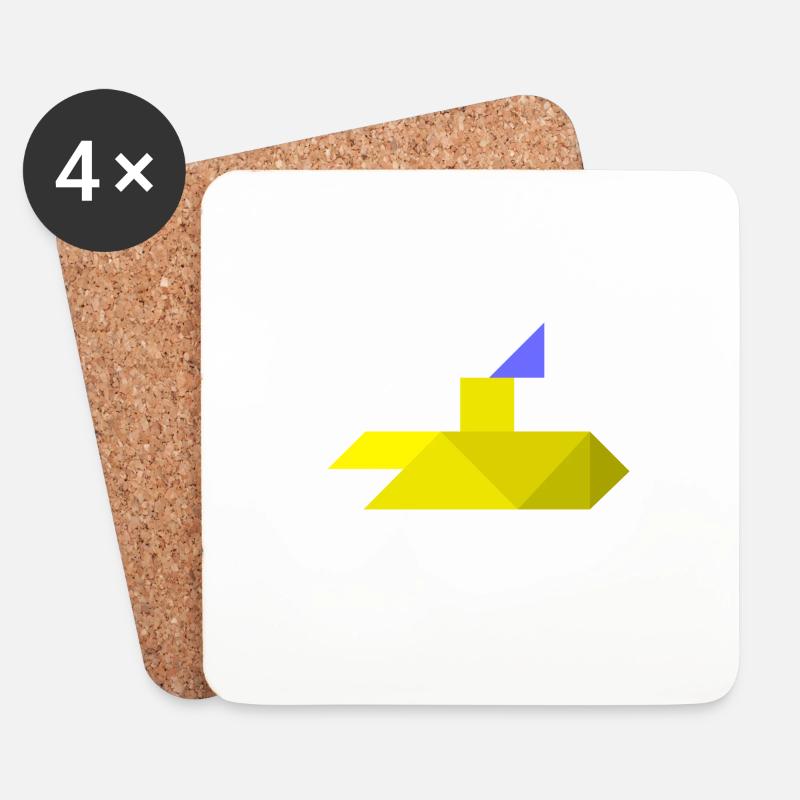 U-Boot - Tangram - Untersetzer (4er-Set) - Weiß
