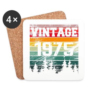 1975 Vintage Birthday Gift 1975 Retro - Coasters (set of 4) - white - Front