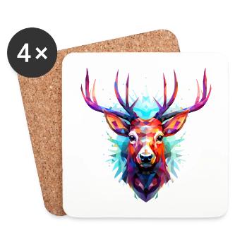 Deer - Coasters (set of 4) - white - Front