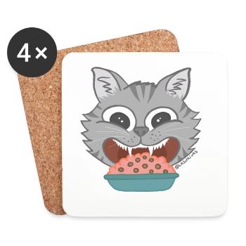 Gato - Coasters (set of 4) - white - Front