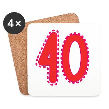 40 - Coasters (set of 4) - white - Front