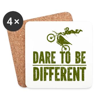 Motorcycle Motocross Bike Racing Motorsport - Coasters (set of 4) - white - Front